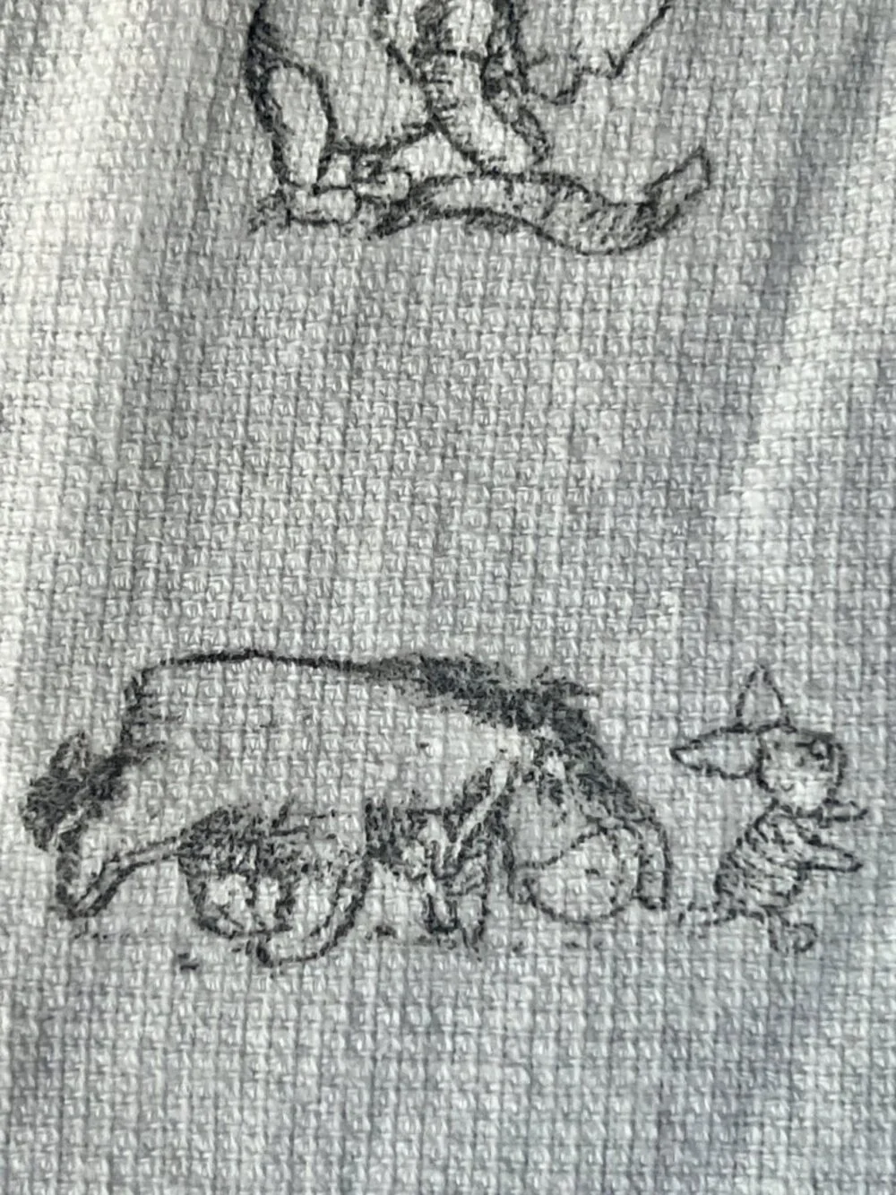 Disney Winnie The Pooh Black & White Graphic Tea Towel 24